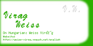 virag weiss business card